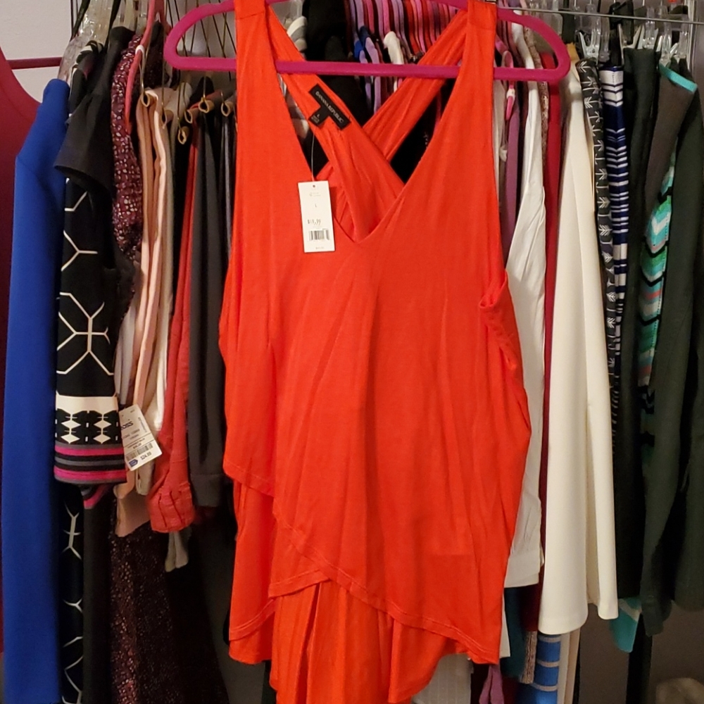 Orange Banana Republic Hi-lo Tank Top